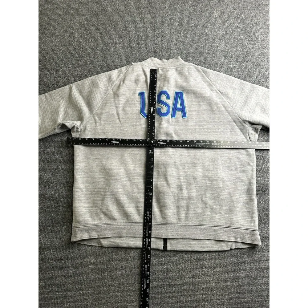 Mens Nike 2015-16 USA Soccer Full Zip Gray Track Jacket, Size 2XL